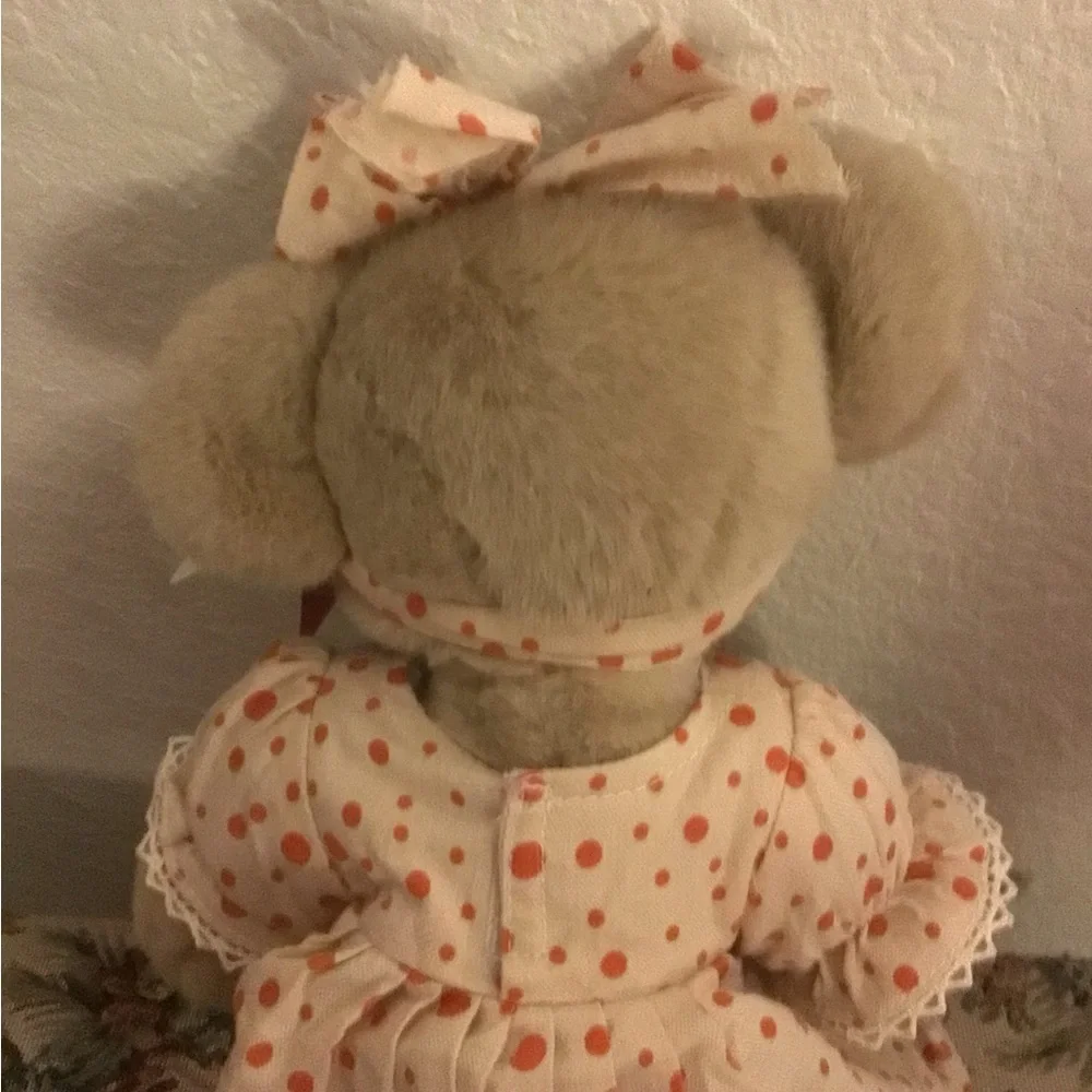 Suepcuddly 5 Way Jointed Teddy Bear Posed 13” Plush Toy In Polka Dot Dress